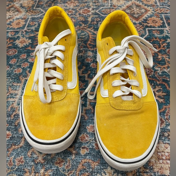 VANS Yellow Classic Low-Top Sneaker Sz 8.5 - Picture 2 of 7